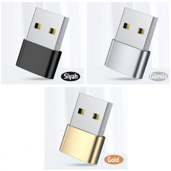 Usb To Type-C Dişi Çevirici Dönüştürücü Adaptör - Resim 2