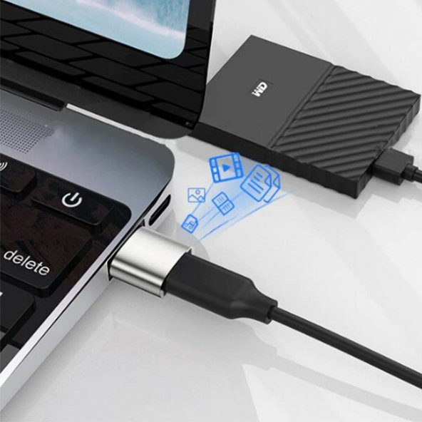 Usb To Type-C Dişi Çevirici Dönüştürücü Adaptör - Resim 9