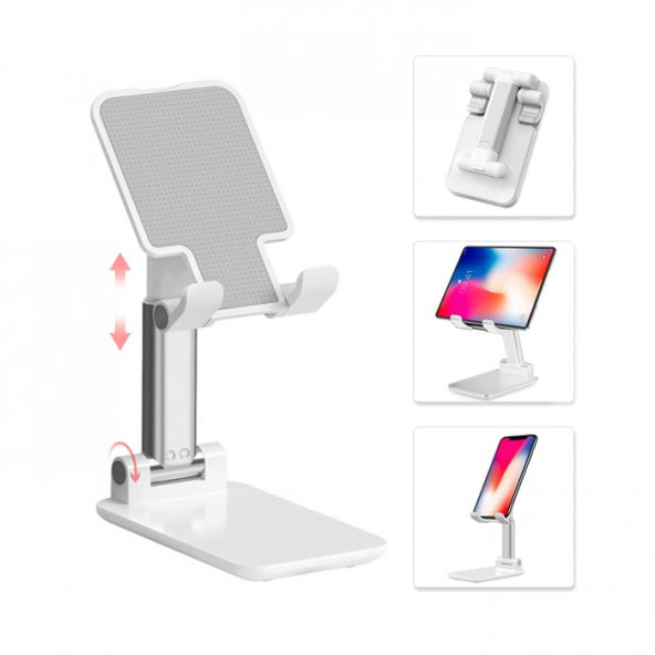 Masaüstü Katlanabilir Tablet ve Telefon Tutucu 2 Kademeli Stand ürün görseli 1