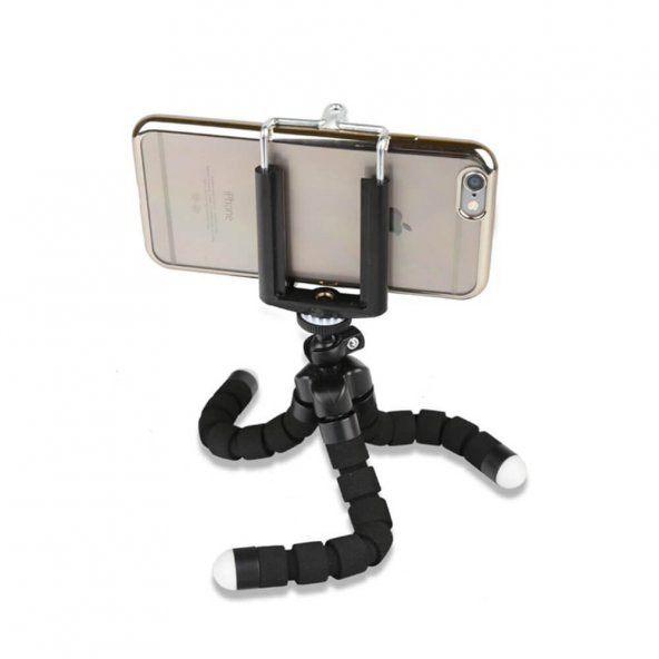 Mini Ahtapot Tripod Iphone Huawei Samsung Xiaomi Sony Asus Siyah ürün görseli 1