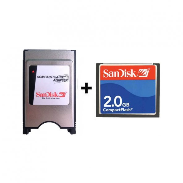 Sandisk Pcmcıa-Cf Adaptör + 2Gb Cf Kart Compact Flash ürün görseli 1