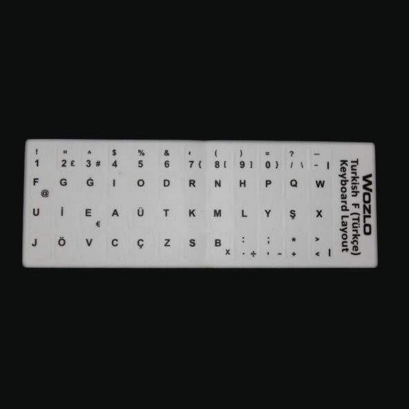 Wozlo Türkçe F Klavye Etiketi Laptop Pc Sticker Keyboard Sticker ürün görseli 1