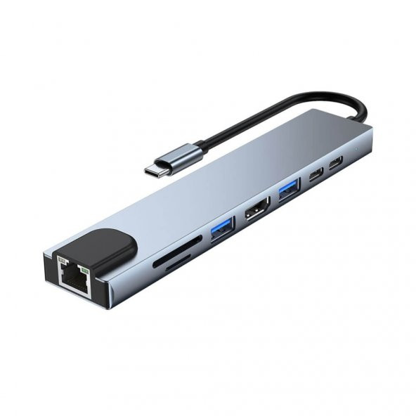 Type C To Ethernet, Hdmi Çoklu Kart Okuyucu 2Xusb 3.0 Hub Usb C (518945865) ürün görseli 1