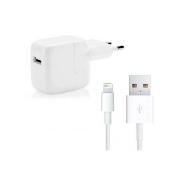Ipad 2-3-4 Air Pro Usb Şarj Cihazı Adaptörü 12W 2.4A + Usb Kablo ürün görseli 1