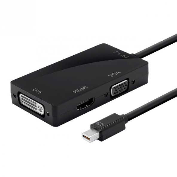 Minidisplayport To Hdmi Dvi Vga Dönüştürücü Çevirici Projeksiyon ürün görseli 1