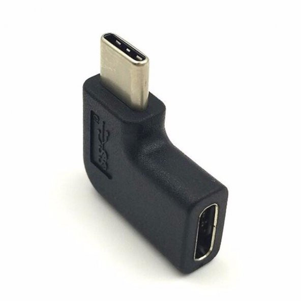 Usb 3.1 Type-C 90 Derece Sağ Sol Dirsek Köşe Erkek Dişi Bağlantı ürün görseli 1
