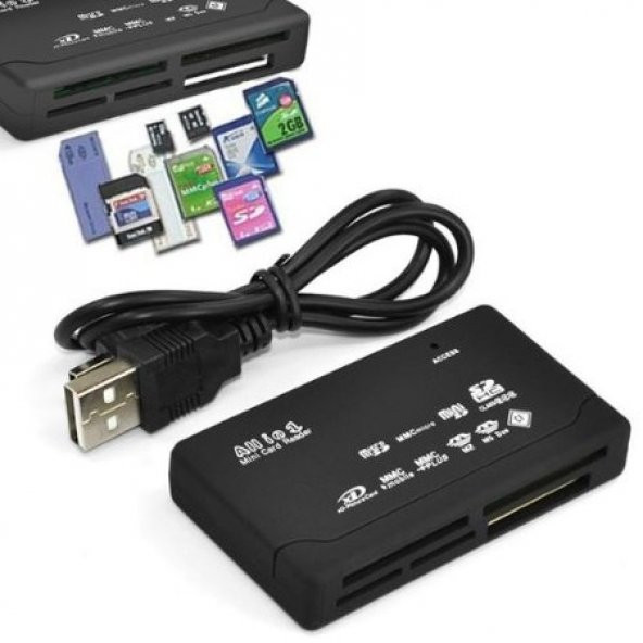 43 İn 1 Usb Kart Card Okuyucu Sd Sdhc Mini Micro Sd M2 Mmc Xd Cf ürün görseli 1