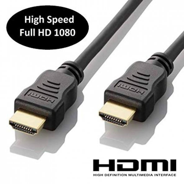 Hdmi Kablo 3 Metre 3D Full Hd Ses Görüntü Aktarma Altın Uç 3 Mt ürün görseli 1