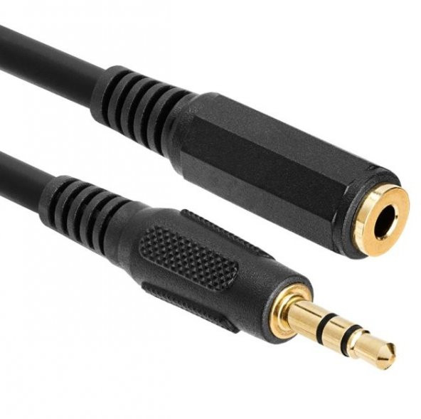 Kulaklık Uzatma Kablosu 3.5Mm Ses Dişi Erkek Altın Uç 5M Metre ürün görseli 1