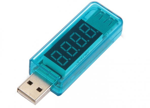 Usb Voltmetre Ampermetre Volt Amper Gerilim Ölçer Led Göstergeli ürün görseli 1