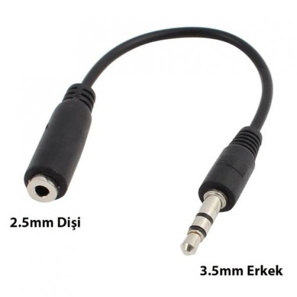 Kulaklık Çevirici 2.5Mm Dişi To 3.5Mm Erkek Çevirici Dönüştürücü (382807790) ürün görseli 1