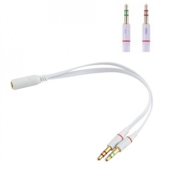 Mikrofonlu Kulaklık Notebook Laptop Bağlama Bağlantı Adaptörü ürün görseli 1