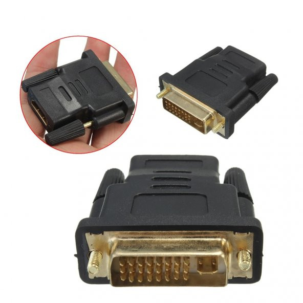 Turbosepet Dvi Erkek To Hdmi Dişi Çevirici Dvi To Hdmi Kablo Çevirici 24+5 ürün görseli 1