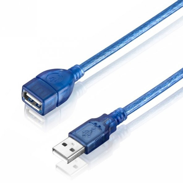 Usb 2.0 Uzatma Kablosu Mavi Filtreli Kaliteli Kablo 5 Metre ürün görseli 1