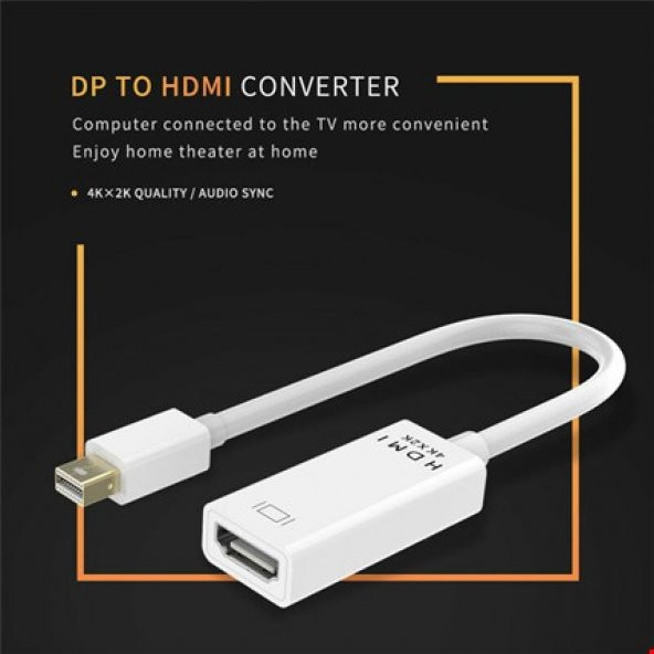 Mini Displayport Thunderbolt To Hdmi 4K Çevirici Kablo - Resim 3