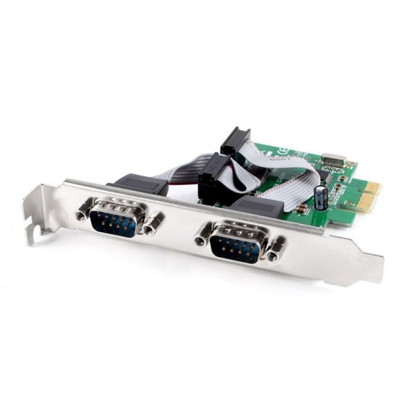 PCI E Express Dual Seri Db9 Rs232 2 Port Seri Bağlantı Portu ürün görseli 1