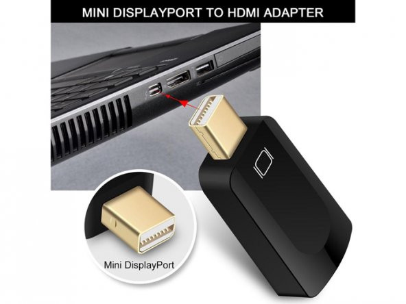 Apple Thunderbolt To Hdmi Mini Displayport Hdmi - Macbook Tv Lcd - Resim 3
