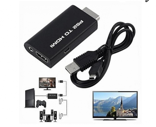 Ps2 To Hdmi Tv Kablosu Çevirici Adaptör Dönüştürücü Playstation 2 ürün görseli 1