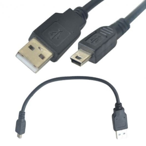 Harici Harddisk Kablosu 5 Pin Mini Usb Kablo Data Kablosu 20Cm ürün görseli 1