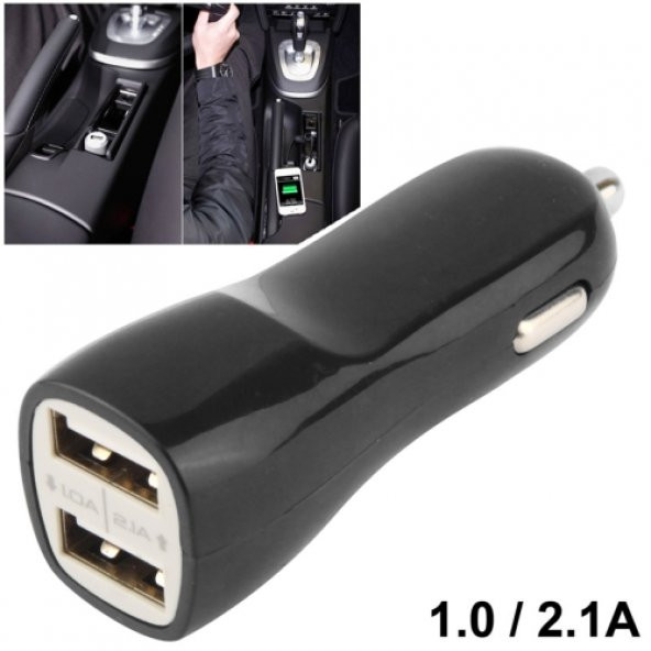 Araç Çakmaklık Usb Şarj Cihazı 2 Port Telefon Tablet 1.0 2.1Amper ürün görseli 1