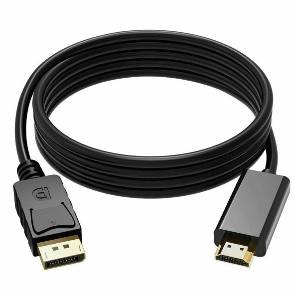 Displayport To Hdmi Dönüştürücü Çevirici Kablo Tv Lcd Monitör Pc 1.8 metre ürün görseli 1
