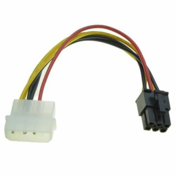 6 Pin 4 Pin Molex Ekran Karti Kablosu Power Pci-E Express 20Cm ürün görseli 1
