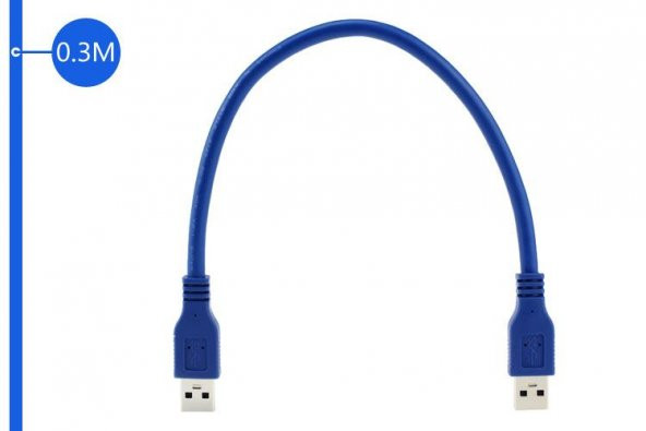Usb 3.0 Erkek Erkek Kablo Usb 3.0 Harici Harddisk Kablo 30 Cm ürün görseli 1