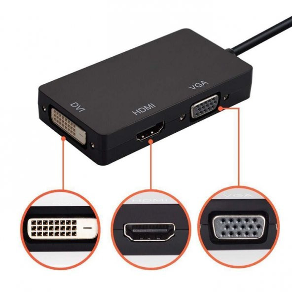 Displayport To Hdmi Dvi Vga Çevirici Projeksiyon Görüntü Aktarma ürün görseli 1