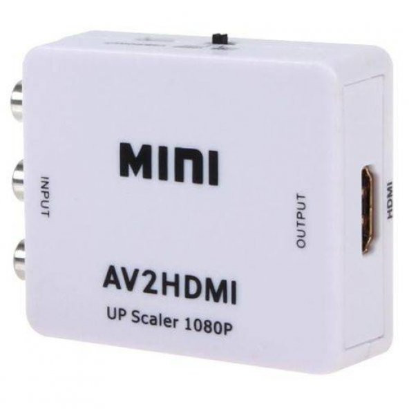 Rca Tos Lale Av To Hdmi Çevirici Dönüştürücü Adaptör Görüntü Ses ürün görseli 1