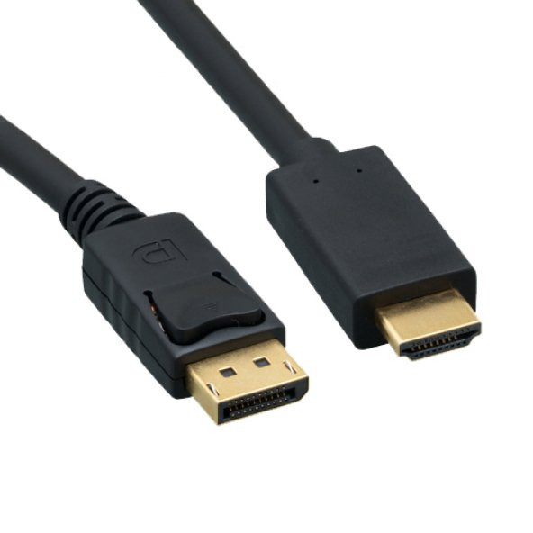 Displayport To Hdmi Kablo 3 Metre Görüntü Aktarma Altın Uçlu ürün görseli 1