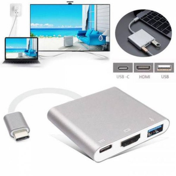 Usb 3.1 Type C To Hdmi Macbook Gm G5 Note 7 Lg G5 Chromebook ürün görseli 1