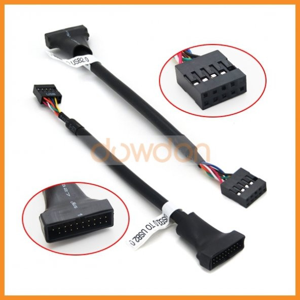 19 Pin Usb 3.0 Erkek 9 Pin Usb 2.0 Dişi Dönüştürücü Kablosu ürün görseli 1