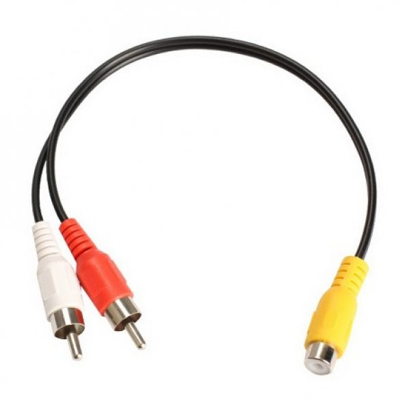 Rca Kablo Çevirici Rca Dişi To 2 Rca Erkek Görüntü Kablosu ürün görseli 1