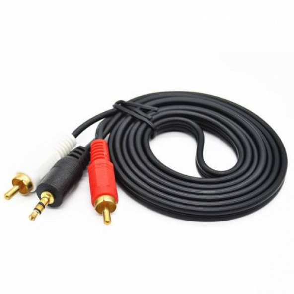1.8 Metre 1 Stereo Erkek To 2 Rca Lale Tos Kablo ürün görseli 1