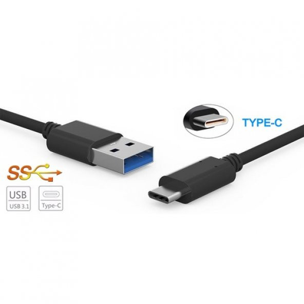 Usb Type-C Usb 3.1 Hızlı Şarj Data Kablo Note 7 Lg G5 Gm Htc (259907314) ürün görseli 1