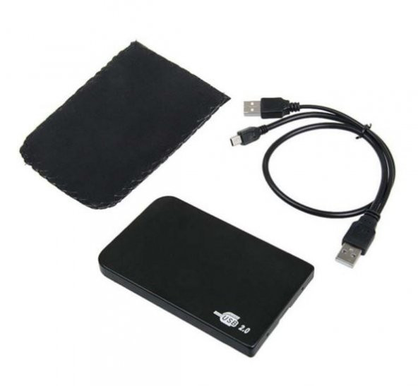 2.5 Siyah Slim Sata Harddisk Hdd Kutusu Usb 2.0 ürün görseli 1