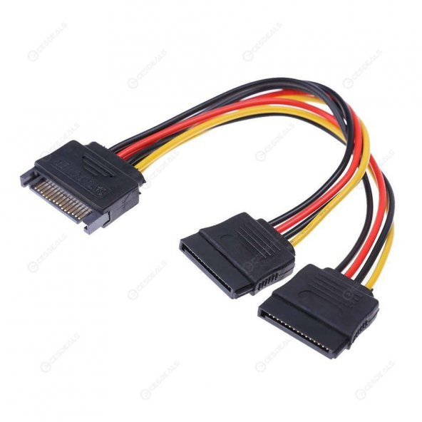 Sata To 2 X Sata Power Çoklayici Y Kablo ürün görseli 1