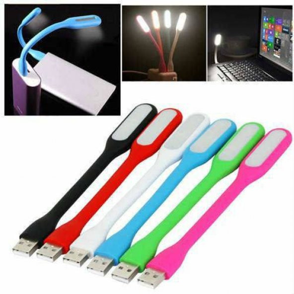 Laptop Usb Led Lamba Kitap Okuma Powerbank Çalışma Lambası Beyaz ürün görseli 1