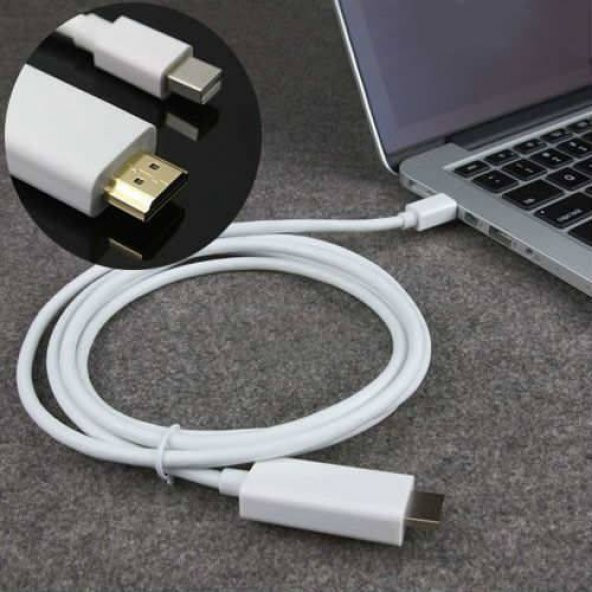 Mini Displayport To Hdmi Kablo Mac Macbook Tv Görüntü Aktarma - Resim 4