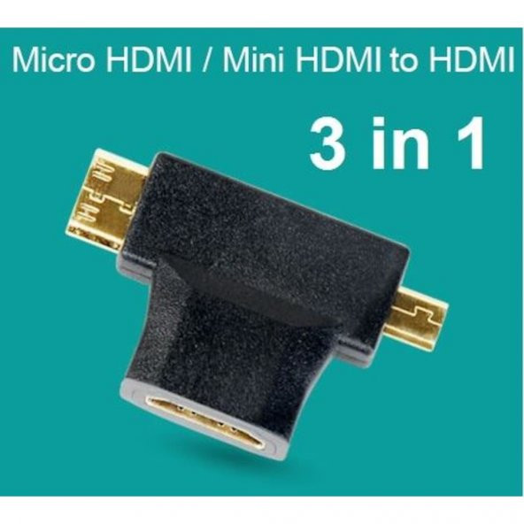 Turbosepet Mini Hdmi Mikro Hdmi Dişi Erkek Çevirici Yüksek Hızlı Çevirici 259899681 ürün görseli 1