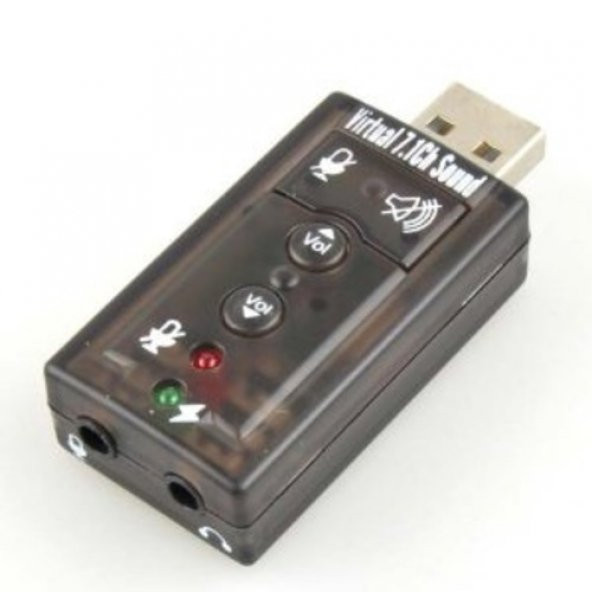 7.1 Usb Ses Kartı Virtual Sound 3D Ses 3.5Mm Kulaklık Mikrofon (259899092) ürün görseli 1