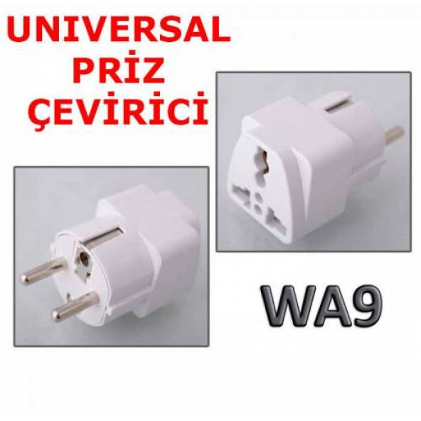 Amerikan İngiliz Türk Fiş Priz Dönüştürücü Topraklı 220 Volt Fiş ürün görseli 1