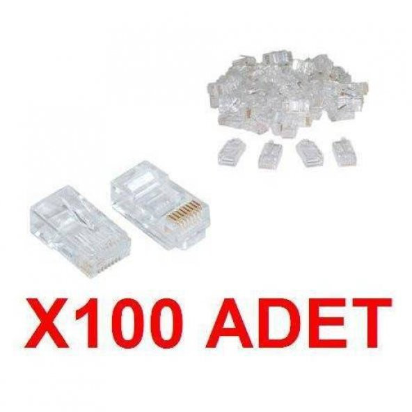 Rj45 Jack Konnektör Network Kablo Jakı Rj45 Jak 100 Adet ürün görseli 1