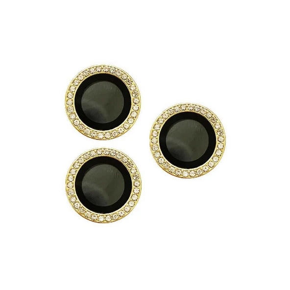 Gpack Apple iPhone 14 Pro Kamera Lens Koruyucu Taşlı Metal Tekli CL06 ürün görseli 1