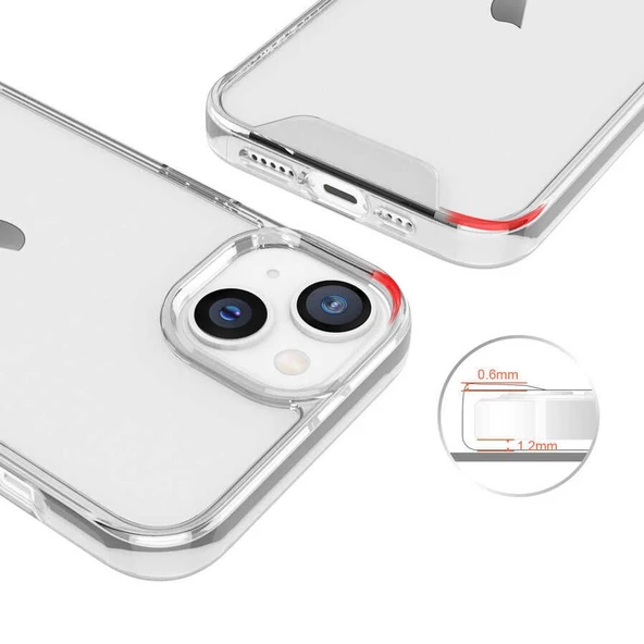 Gpack Apple iPhone 14 Plus Kılıf Gard Nitro Şeffaf Sert Silikon - Resim 4