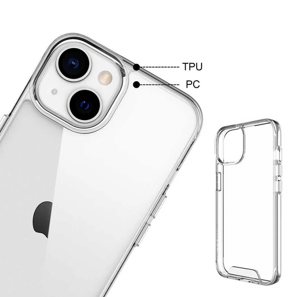 Gpack Apple iPhone 14 Plus Kılıf Gard Nitro Şeffaf Sert Silikon - Resim 2