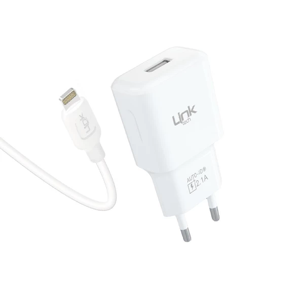 LinkTech T442e Strong Eco Şarj Aleti ve Lightning Kablo Set 2.1A ürün görseli 1