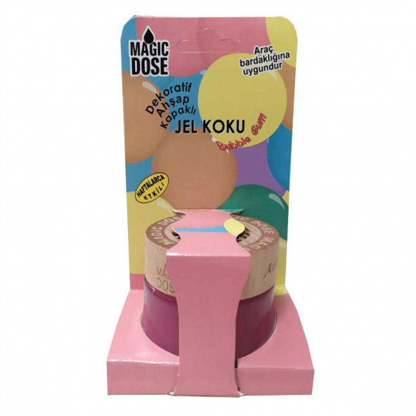 Magic Dose Dekoratif Ahşap Kapaklı Jel Koku 50 Ml Bubble Gum ürün görseli 1