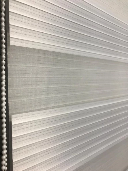 StorBurada Pliseli Stor Zebra Perde Ekru STB481-D  Ekru 140 x 200 - Resim 2