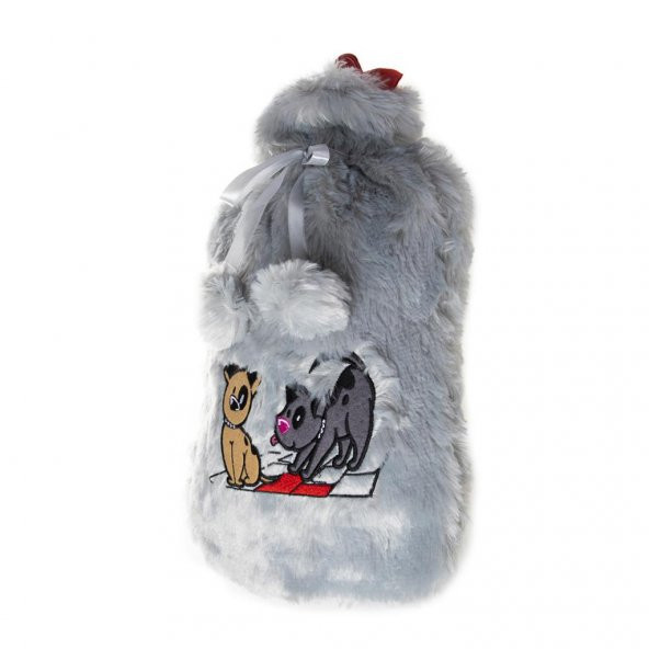 Biggdesign Dogs Gri Peluş Sıcak Su Torbası - Resim 6